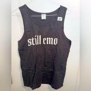 Still Emo Black Tank Top - Size M